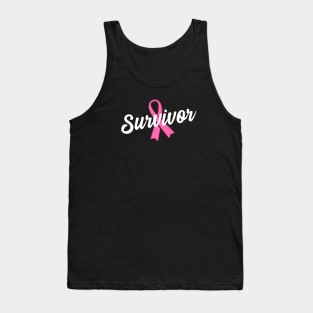 Breast Cancer Survivor - Pink Ribbon Tank Top